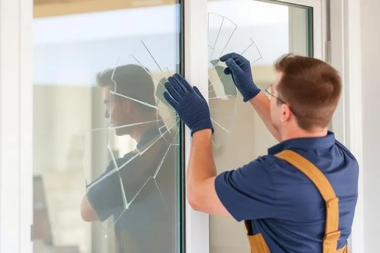 Broken glass replacement for sliding doors